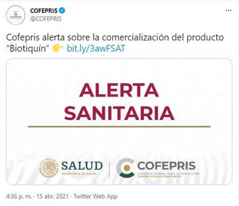 Alerta Cofepris Por La Venta De Biotiquin El Heraldo De Tabasco Noticias Locales Policiacas Sobre Mexico Tabasco Y El Mundo